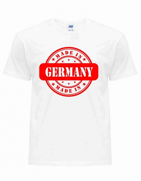 T-Shirt Made in Germany weiß-rot, günstig kaufen